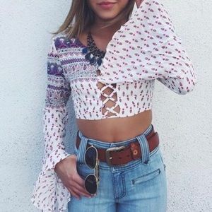LF Bell Sleeve Crop Top